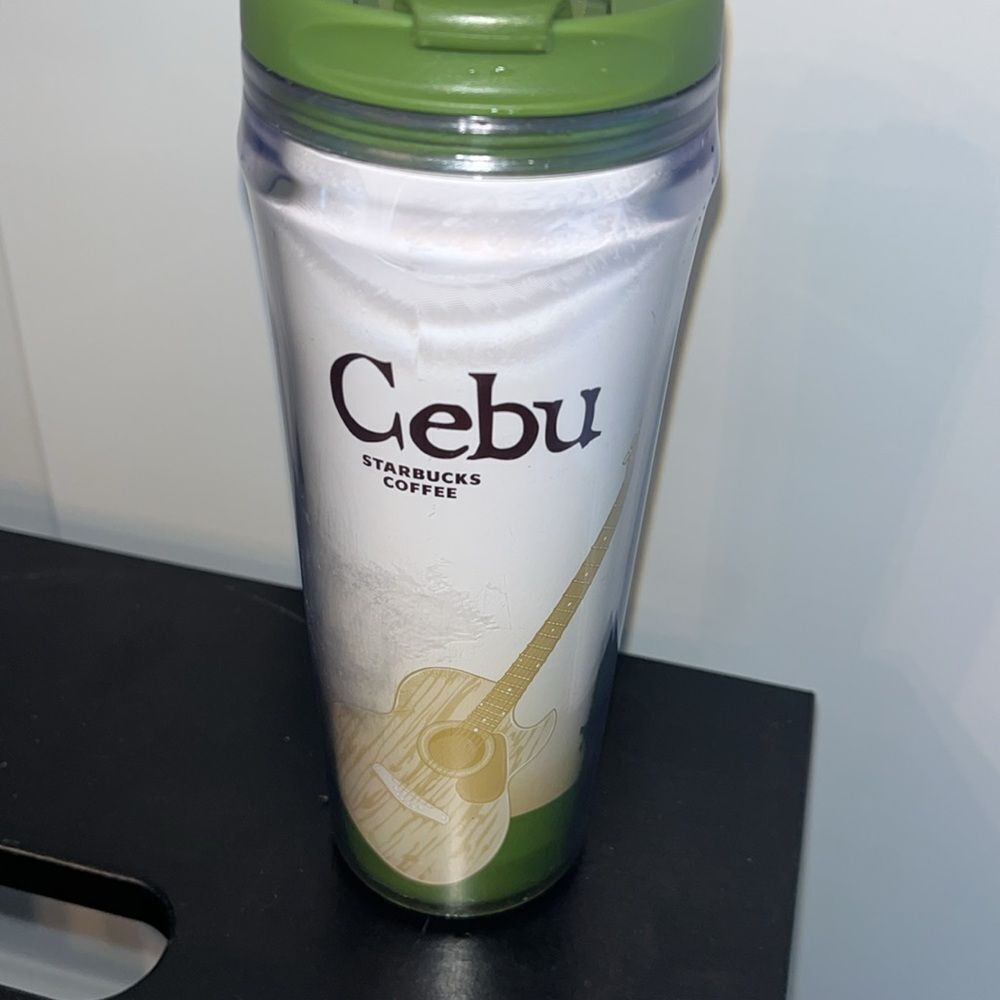 Cebu Sugbu Philippines 12 oz Used Tall Slim Starbucks tumbler plastic commuter